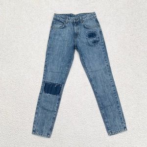 LF Carmar Medium Wash Knee Patch Jeans NWT